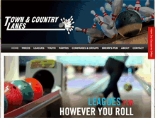 Tablet Screenshot of bowltownandcountrylanes.com